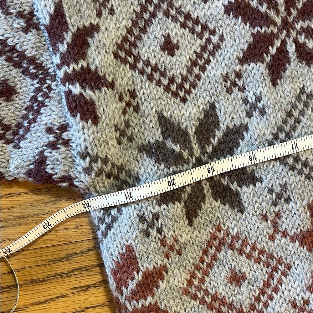 Dale of Norway Vintage Nordic Pattern Cardigan Sweater - Rust & Brown Tones NWT - Picture 12 of 13